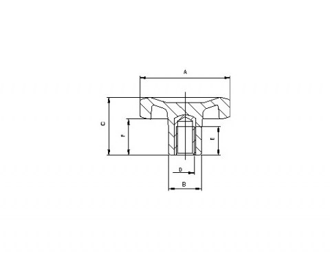 Sterngriff LBX - Technische Zeichnung | Kuala Kunststofftechnik GmbH